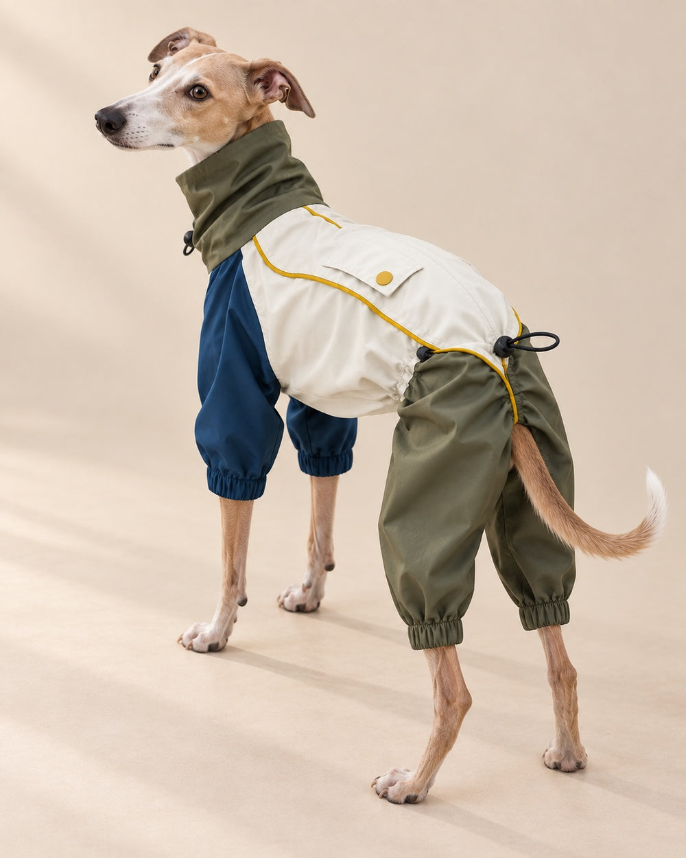 Boran Colour-Block Rain Suit — back view