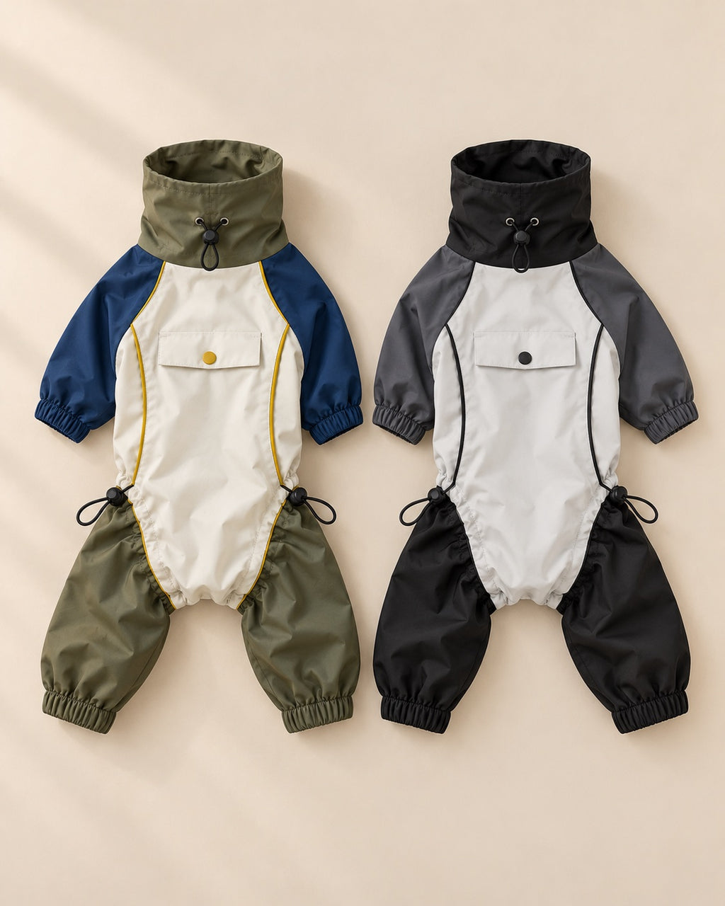 Boran Colour-Block Rain Suit — detail