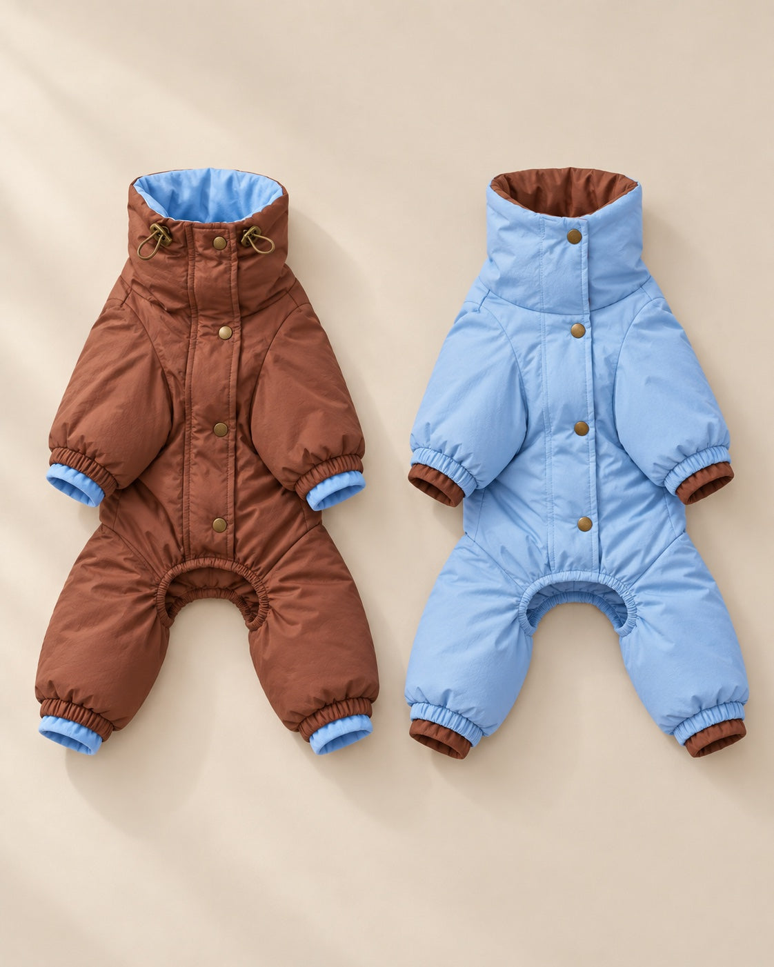 Dönence Reversible Puffer Dog Suit — detail