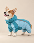 Turkuaz Karayel Kısa Bacak Yağmur Tulumu — Pembroke Corgi