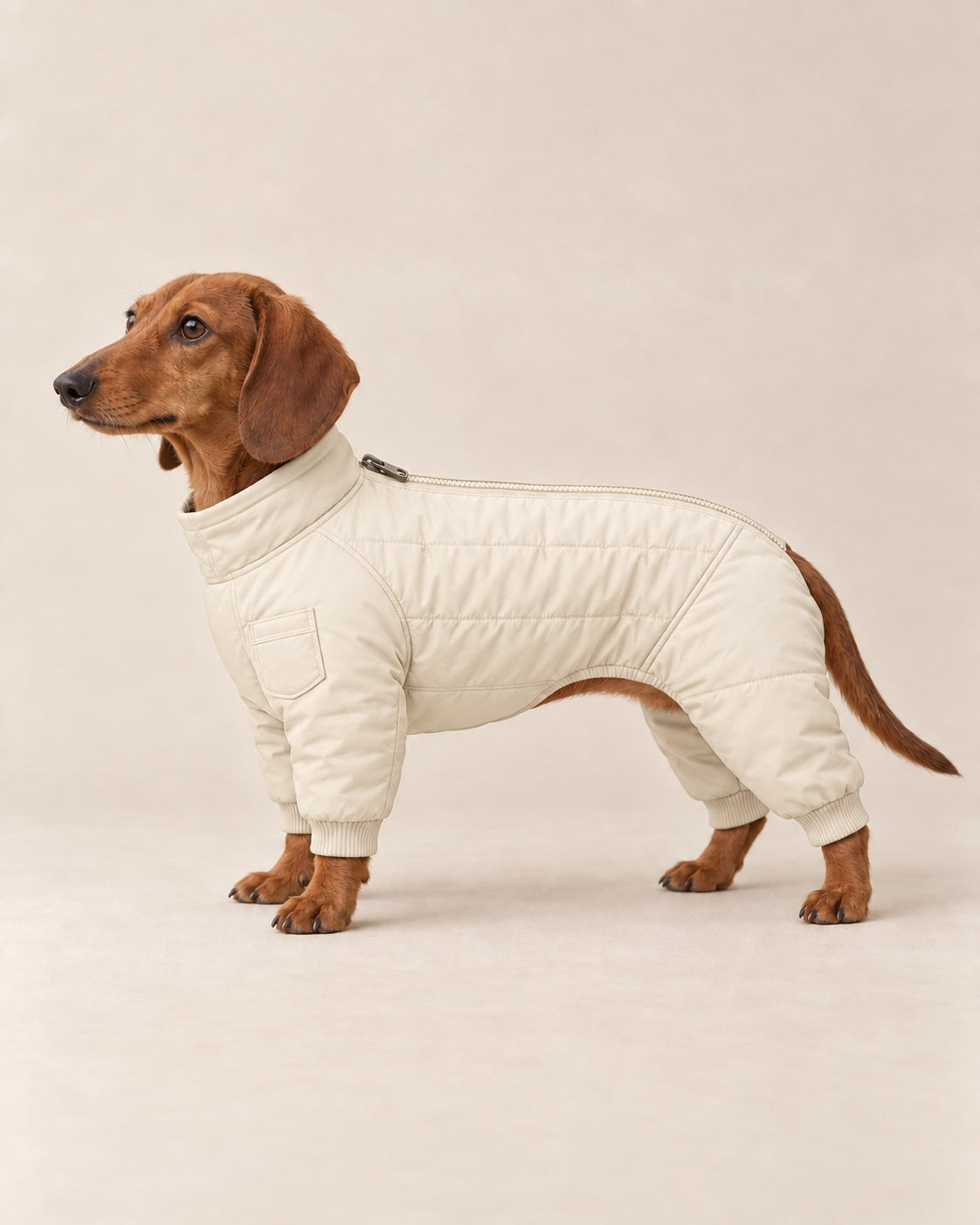 Krem Lodos Dış Mekân Tulumu — Dachshund