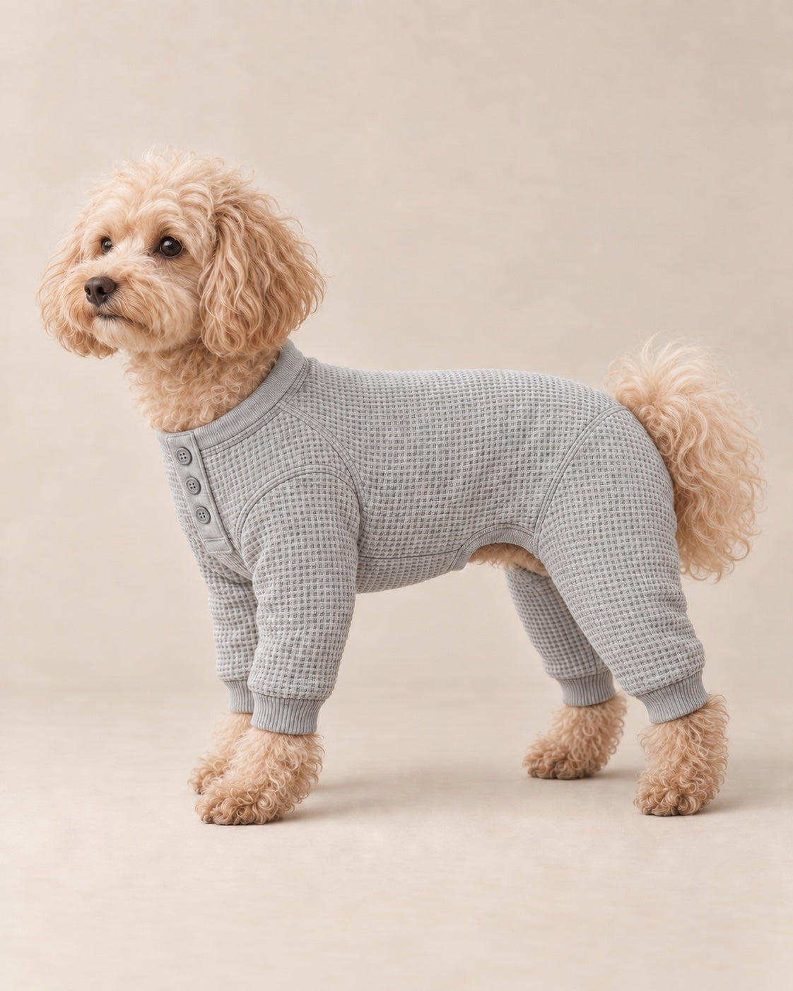 Gri Petek Waffle Tulum — Maltipoo
