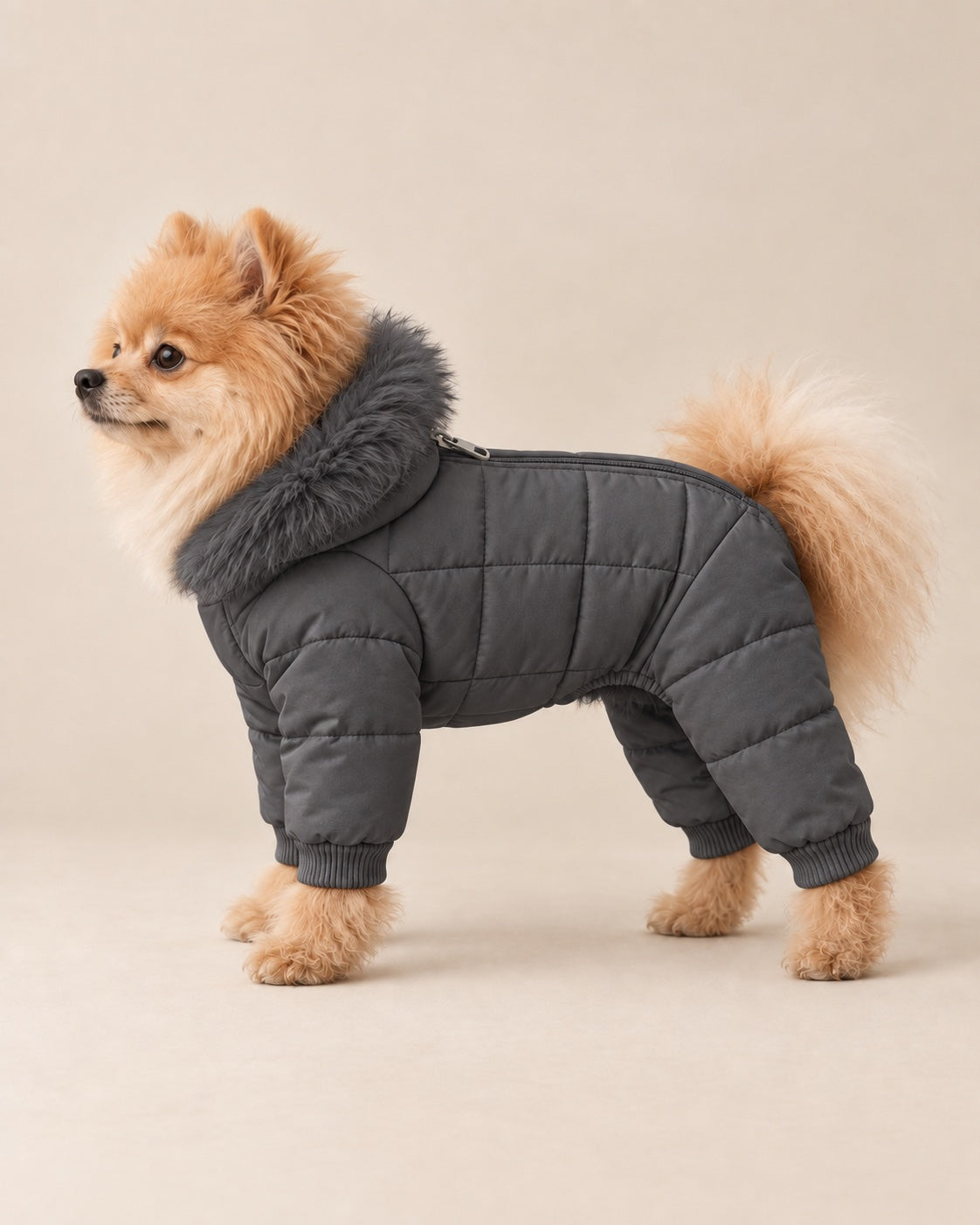 Antrasit Tipi Şişme Kar Tulumu — Pomeranian