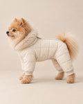 Krem Tipi Şişme Kar Tulumu — Pomeranian
