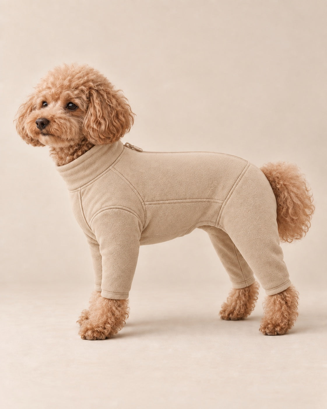 Bej Yayla Teknik Polar Tulum — Toy Poodle